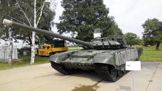 T-72B3 with additional biathlon protection
