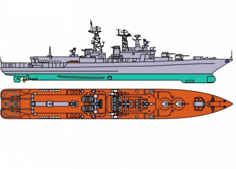 Minesweeper helicopter carrier project 923 "Pomegranate". Infographics
