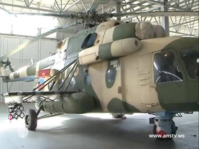 Azerbaijani Mi-17 received Israeli LAHAT ATGM