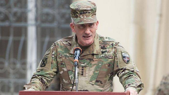 US general announced US intention to fight in Afghanistan until victory