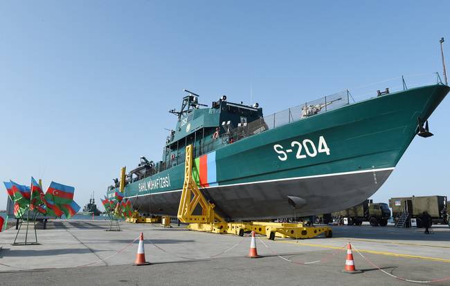 Azerbaiyán lanzó el barco fronterizo 4 del proyecto israelí OPV 62