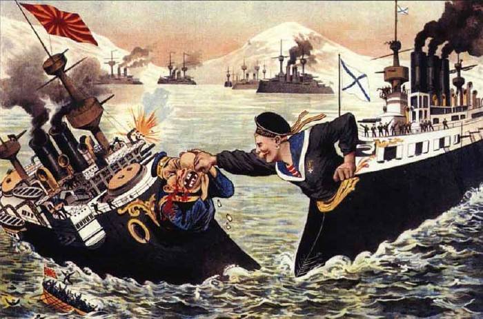 「日本」のロシアに対する世界大戦のリハーサル