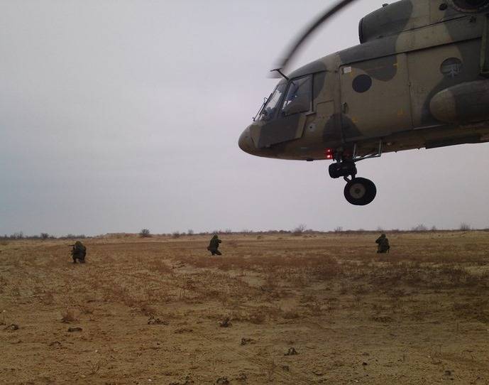 Esercitazione con i marines condotta in Daghestan