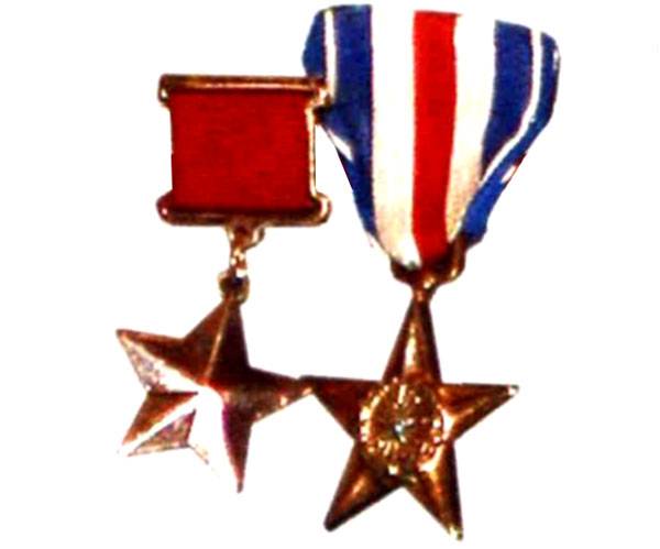 American star on the uniform of the Red Army man
