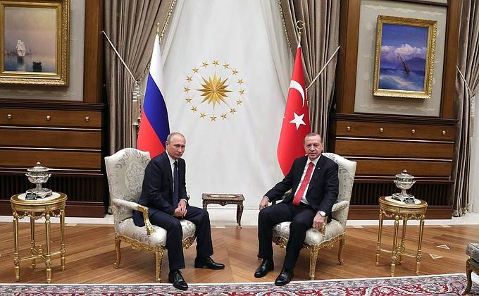 Vladimir Putin in Ankara discussed with Erdogan the settlement of the Syrian conflict