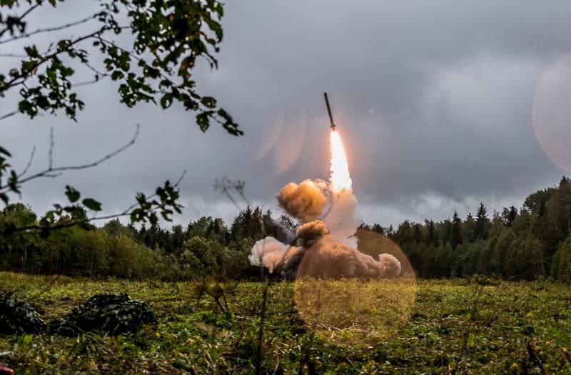 Launch of the Iskander-K cruise missile during the Zapad-2017 exercise