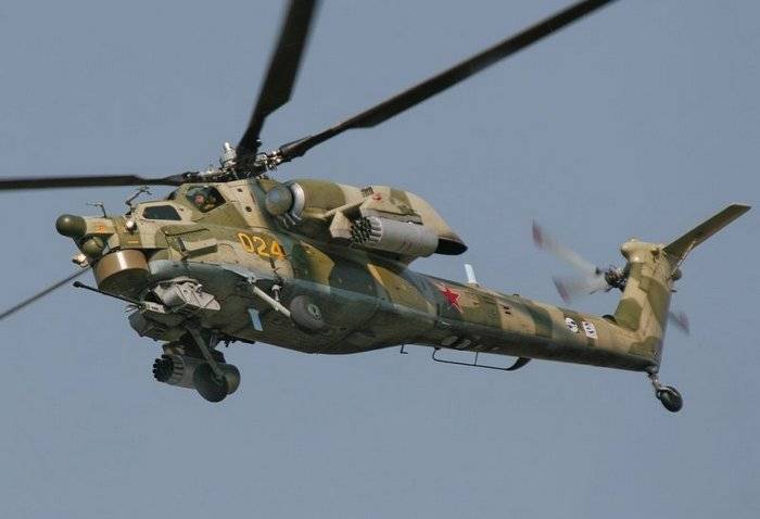 Il Mi-28 russo effettua un atterraggio di emergenza in Siria