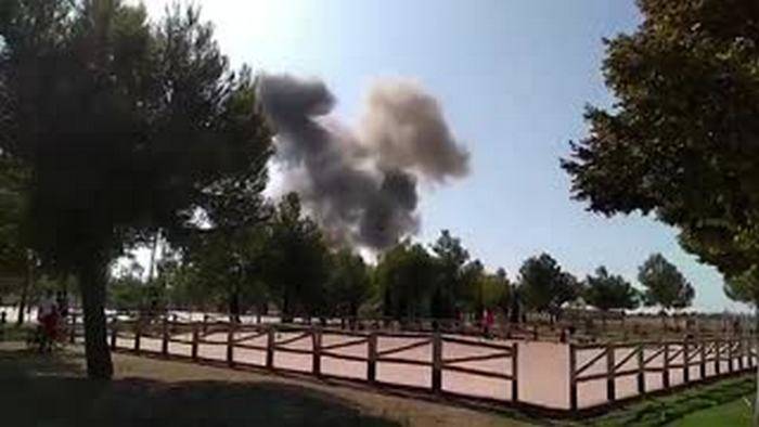 In Spain, a fighter crashed Eurofighter