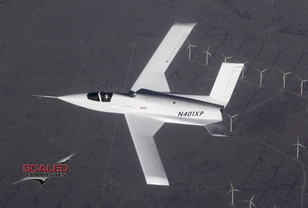 Experimentflygplan av modell 401 går i luften för första gången i USA