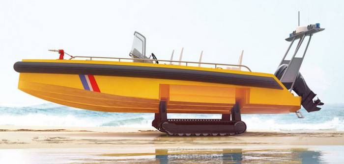 The French company presented a crawler boat