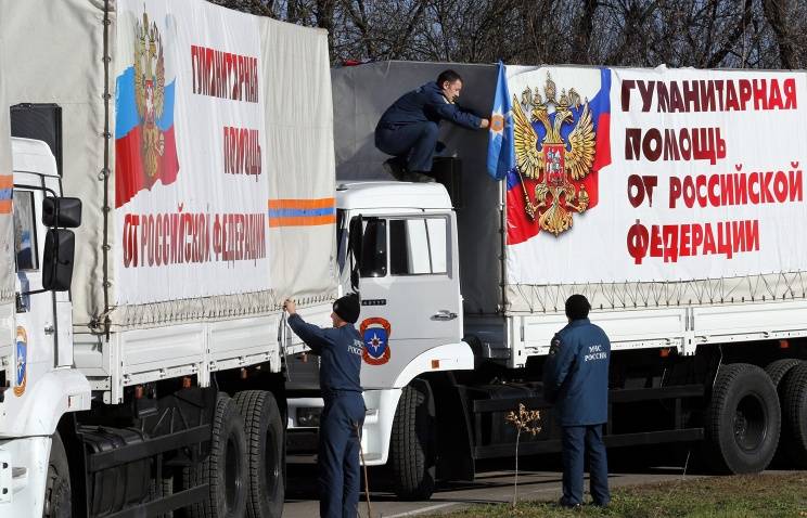 Ryssland skickar 70:e konvojen med humanitärt bistånd till Donbass