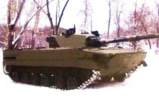 BMP şasisinde "Dragoon", 125 mm'lik bir tabanca ile hafif bir tank oluşturabilir