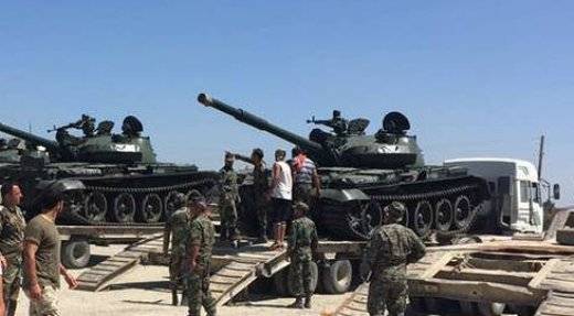 Syrian volunteer corps received reinforcements in the form of T-62M and BMP-1