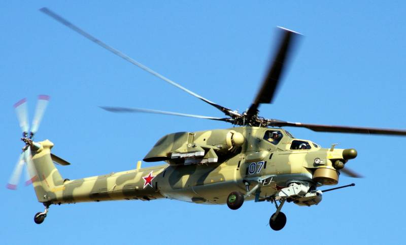 Mi-28H attack helicopter. Infographics