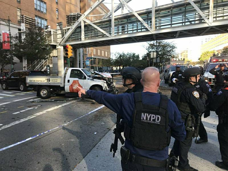 As a result of the terrorist attack in New York, at least 8 people died