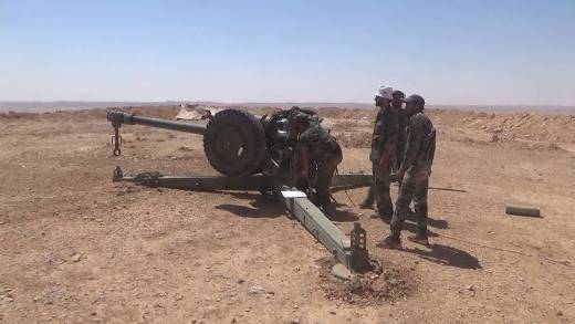 Soviet D-30 guns continue to serve the Syrian army regularly