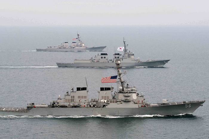 United States, South Korea and Australia launched joint naval exercises