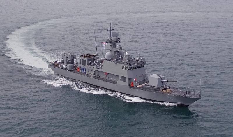 Republic of Korea Navy received a lead rocket and artillery boat