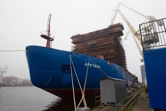 The formation of the superstructure is completed on the icebreaker "Arktika"