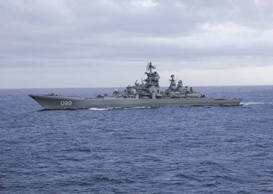 The cruiser "Peter the Great" is fighting for the status of "shock"