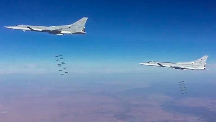 Long-range aviation of the Russian Federation delivered an airstrike on IG * facilities in the Abu-Kamal area