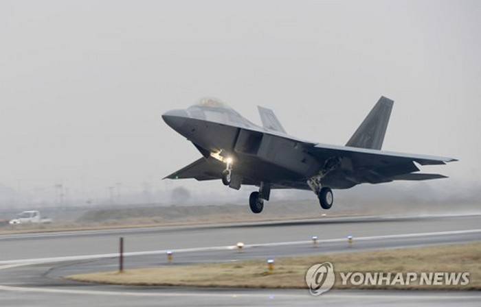 メディア：アメリカのF-22戦闘機が韓国での演習中に故障