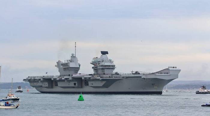 The newest British aircraft carrier has flowed two weeks after commissioning