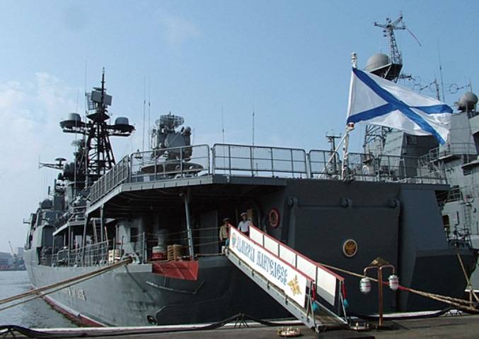 A detachment of Russian ships arrived in Singapore