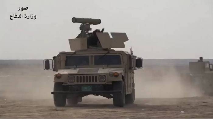 En Irak, a remarqué le «Humvee» américain avec le «Cornet» russe