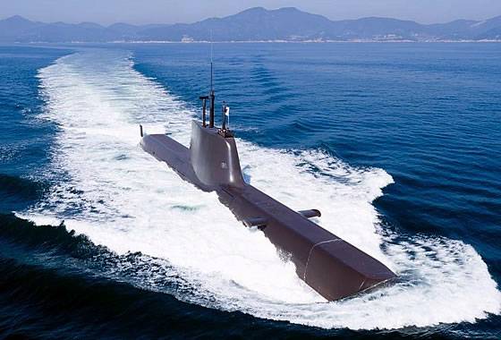 South Korean Navy received another submarine "Type-214"