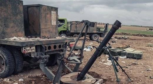Parmi les pertes des unités syriennes sont des mortiers automoteurs "Sani"