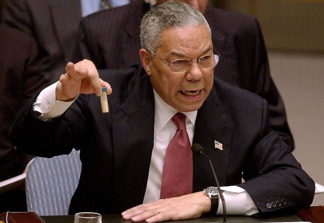 Le ministère russe des Affaires étrangères a fait allusion aux États-Unis sur «l'authenticité» du tube à essai de Powell