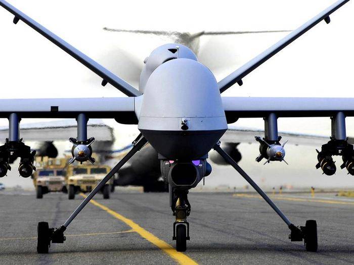 Drone estadounidense drone colocado en Polonia