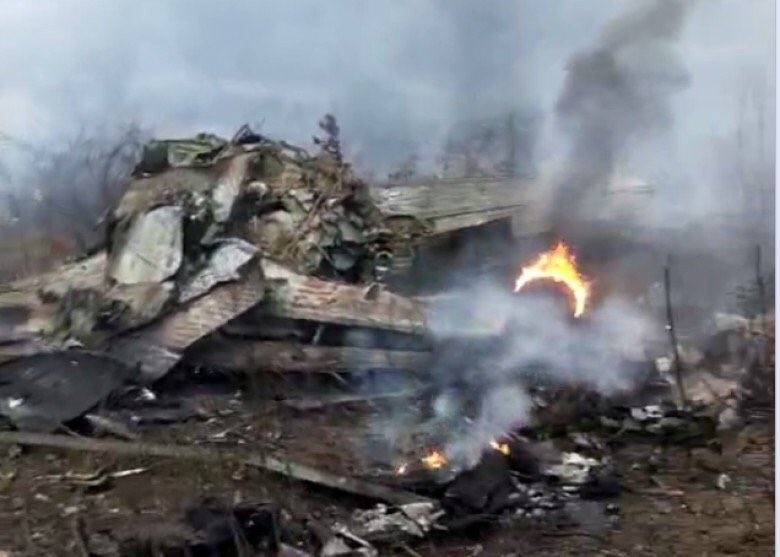 The collapse of a military aircraft Y-8 in China