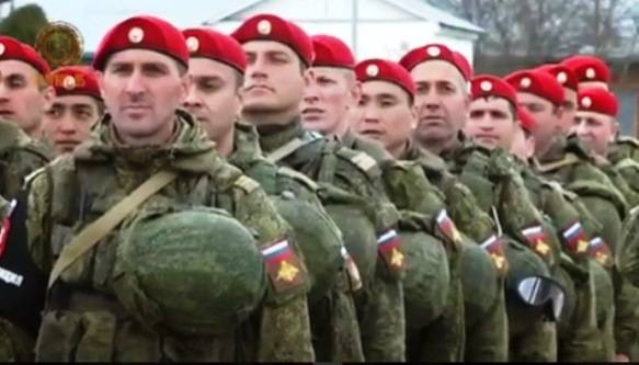 Um batalhão de policiais militares retornou da Síria à Chechênia