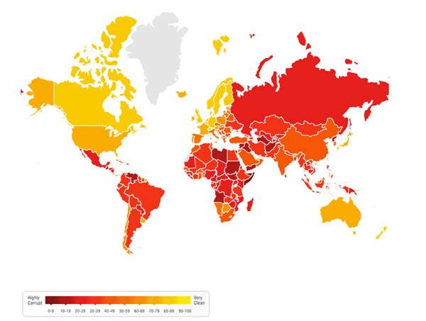 Transparency International hat Russland und die Ukraine zu den korruptesten europäischen Ländern erklärt