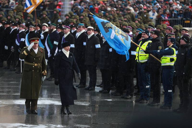 El desfile de las Fuerzas de Defensa de Estonia tuvo lugar en Tallin.