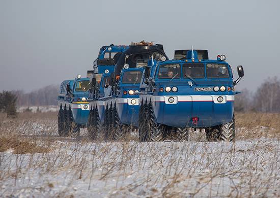 中央軍事地区の航空および捜索装置は、Soyuz MS-06宇宙船の着陸を提供します