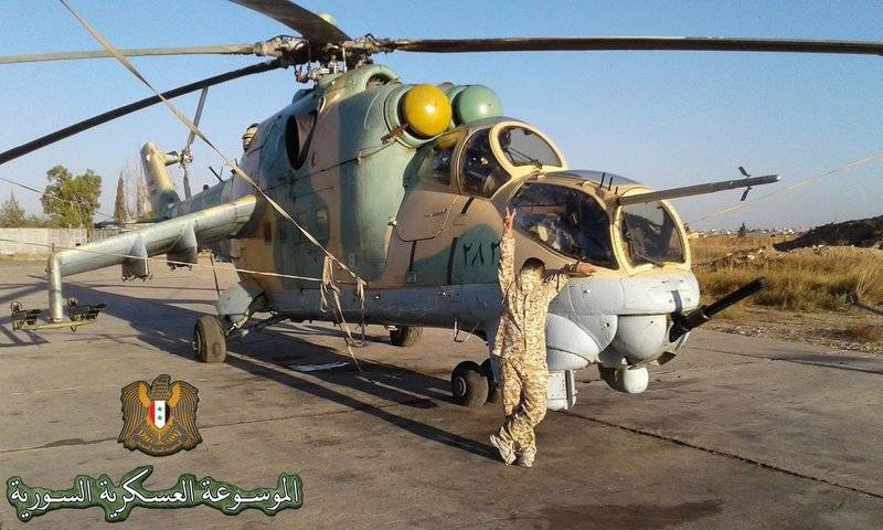 Syrian Mi-25 continue to bomb terrorists