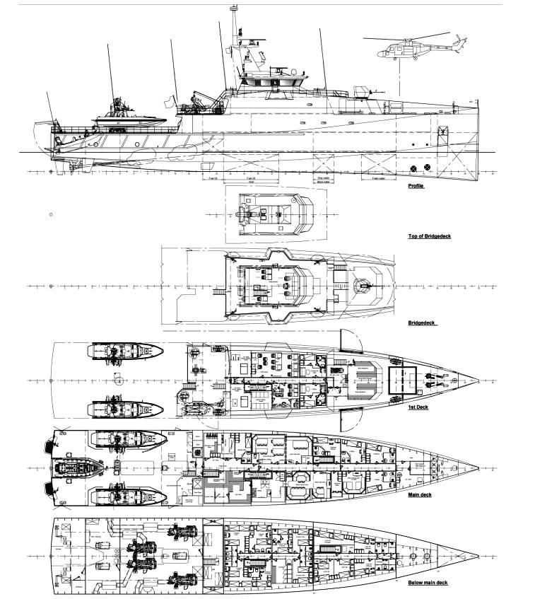 A marinha sul-africana encomendou três navios-patrulha do Damen Group