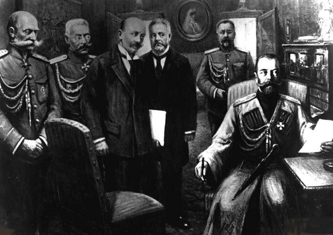 On the abdication of Nicholas II Alexandrovich