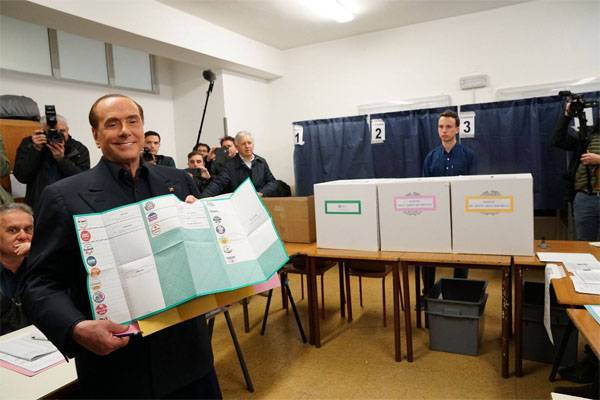 Berlusconi is back in the game. Interim Results of Elections in Italy