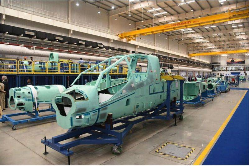 India launched production of AH-64 helicopter fuselages