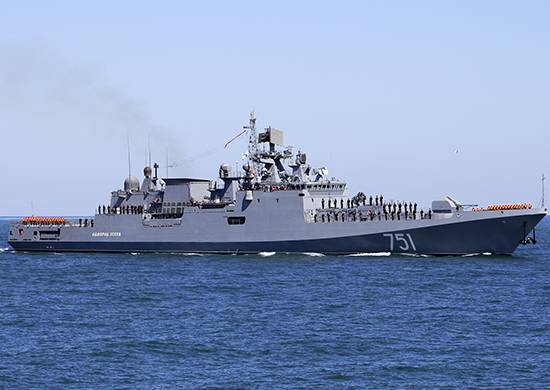 The frigate "Admiral Essen" headed for the Black Sea straits