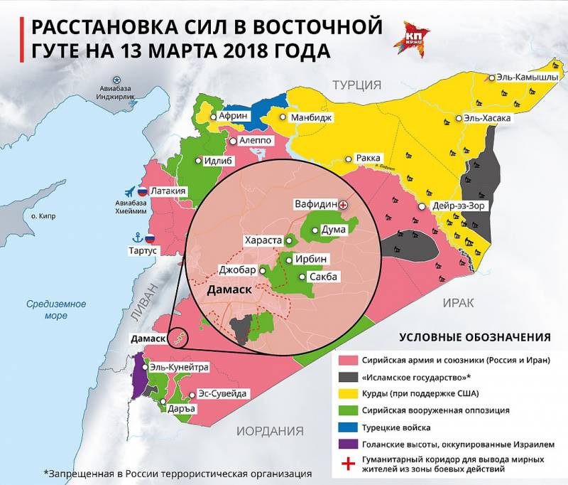 Карта сирии сегодня