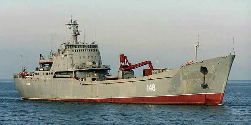 The fourth trip to Syria. BDK "Orsk" entered the Mediterranean Sea