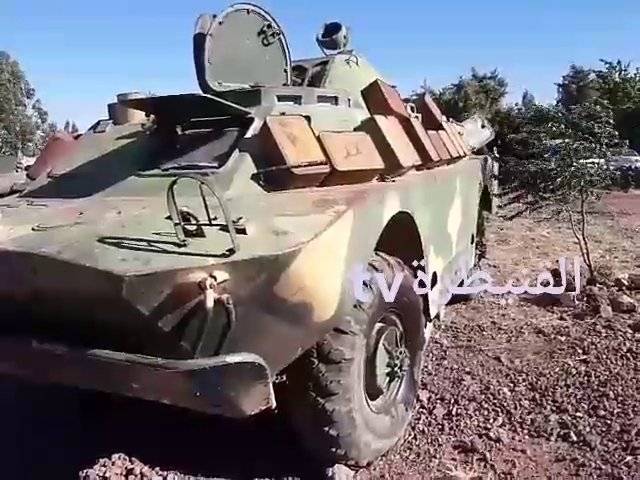 BRDM-2 spatřen v Sýrii s domácí „dynamickou ochranou“