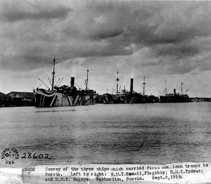 Le débarquement des Britanniques à Arkhangelsk. Formation du front nord