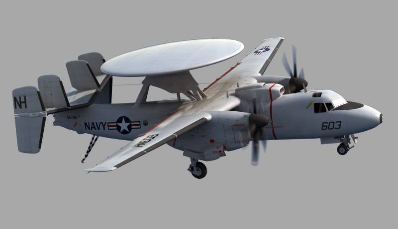 Japan ordered nine DRLO E-2D Advanced Hawkeye aircraft in the USA