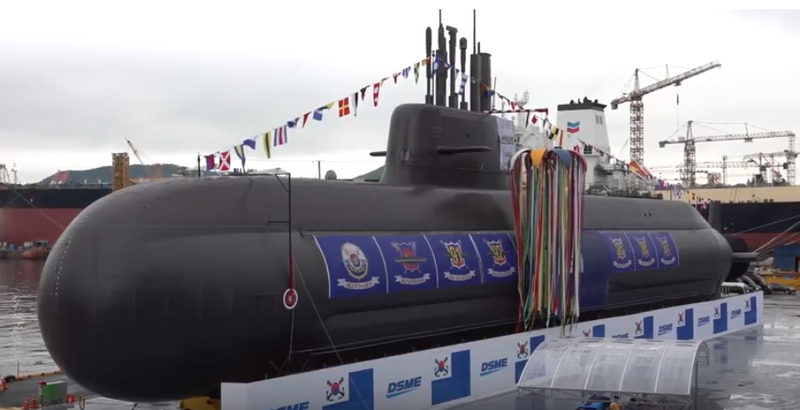 First in its class. In South Korea, launched a submarine project KSS-3